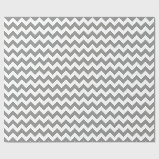 Grijs en wit moderne Chevron Cadeaupapier (Vlak)
