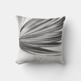 Grijs en wit palm | Modern minimalistisch Abstract Kussen