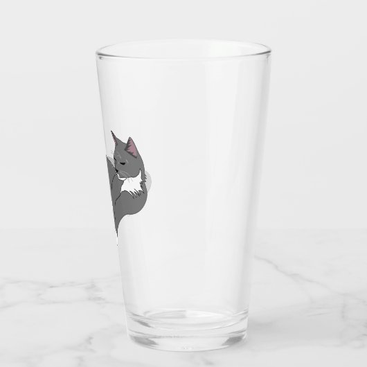 Grijs en wit papier met kartonnen dop glas (Links)