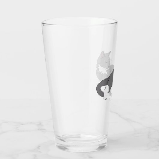 Grijs en wit papier met kartonnen dop glas (Rechts)