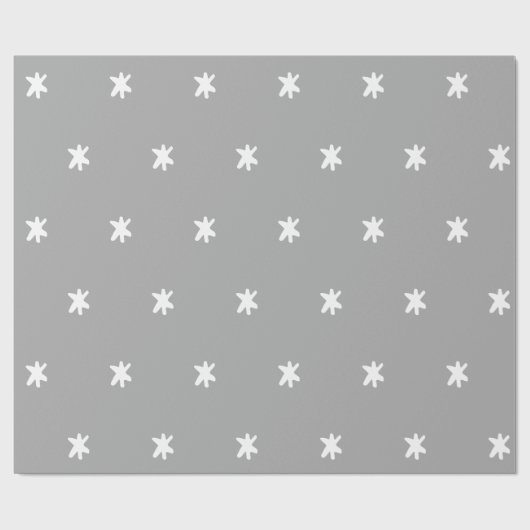 Grijs en Wit Patroon Modern Cadeaupapier (Vlak)