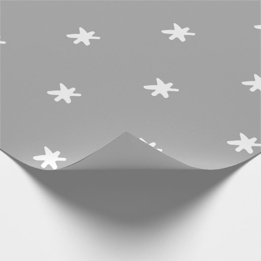 Grijs en Wit Patroon Modern Cadeaupapier (Hoek)