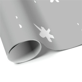 Grijs en Wit Patroon Modern Cadeaupapier