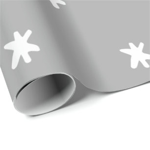 Grijs en Wit Patroon Modern Cadeaupapier