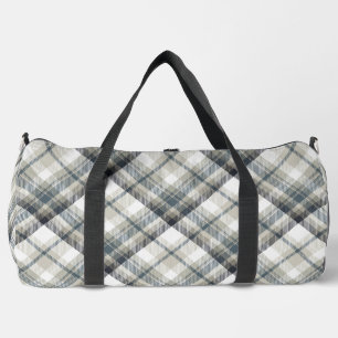 Grijs en Wit Plaid Plunjezak