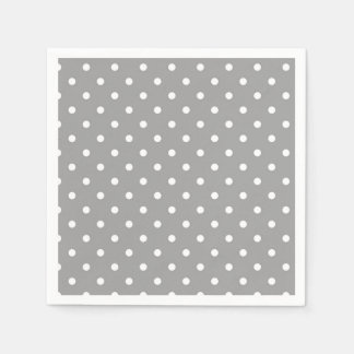 Grijs en wit polka dot moderne glamour servetten