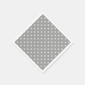 Grijs en wit polka dot moderne glamour servetten (Hoek)
