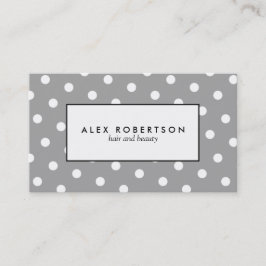 Grijs en wit puntpatroon visitekaartje