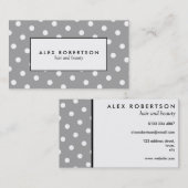 Grijs en wit puntpatroon visitekaartje (Voorkant / Achterkant)
