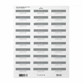 Grijs en wit retouradres labels (Full Sheet)
