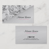 Grijs en wit Smokey Design Visitekaartje (Voorkant / Achterkant)