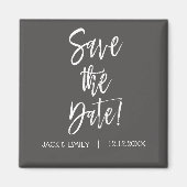 Grijs en Wit sparen de Datummagneet Magneet (Voorkant)