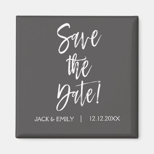 Grijs en Wit sparen de Datummagneet Magneet (Voorkant)