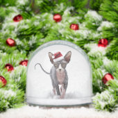 Grijs en Wit Sphynx Kat Kerstmis Sneeuwbol (Kerstmis)