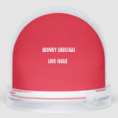 Grijs en Wit Sphynx Kat Kerstmis Sneeuwbol (Achterkant)