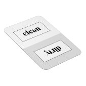 Grijs en Wit Stencil Typografie Vaatwasser Magneet (Rechterzijde)