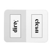 Grijs en Wit Stencil Typografie Vaatwasser Magneet (Horizontaal)