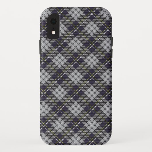 Grijs en wit tartan geruite patroon Case-Mate iPhone case (Achterkant)