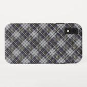 Grijs en wit tartan geruite patroon Case-Mate iPhone case (Achterkant (horizontaal))
