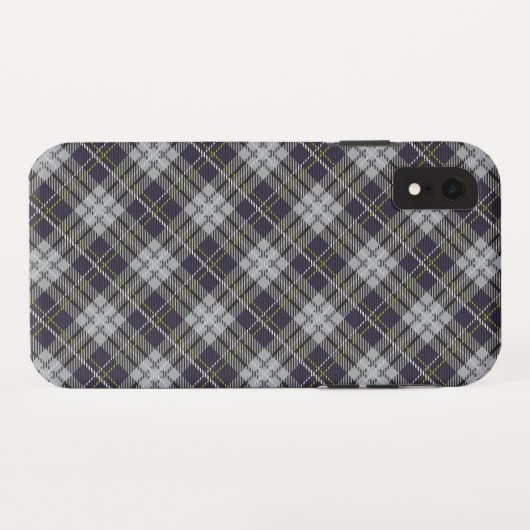 Grijs en wit tartan geruite patroon Case-Mate iPhone case (Achterkant (horizontaal))