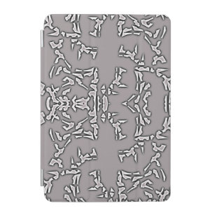 Grijs en wit tribaal patroon iPad mini cover