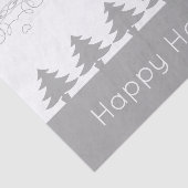 Grijs en wit vakantie designer tissuepapier (Detail)