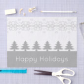 Grijs en wit vakantie designer tissuepapier (Craft)