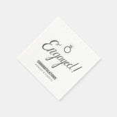 Grijs en wit verlovingsfeest servetten (Hoek)