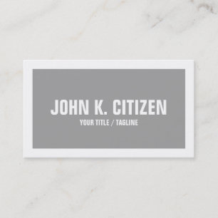 Grijs en wit Vet Visitekaartje Brede rand van de T