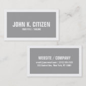 Grijs en wit Vet Visitekaartje Brede rand van de T (Voorkant / Achterkant)