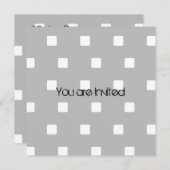 Grijs en wit vierkanten Baby shower Kaart (Voorkant / Achterkant)