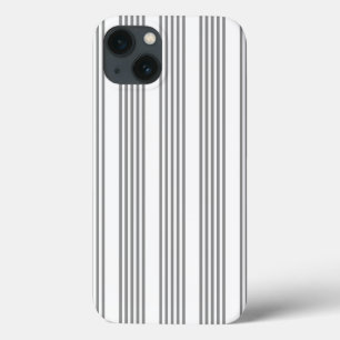 Grijs en wit vijf strepen patroon Case-Mate iPhone case