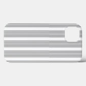 Grijs en wit vijf strepen patroon Case-Mate iPhone case (Achterkant (horizontaal))