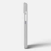 Grijs en wit vijf strepen patroon Case-Mate iPhone case (Achterkant / Links)