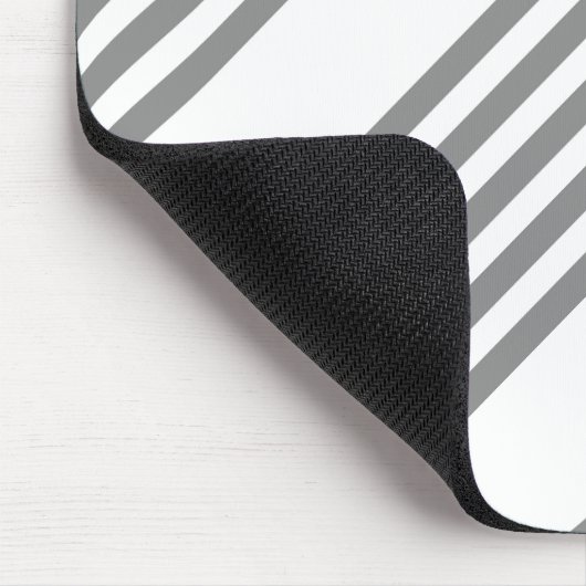 Grijs en wit vijf strepen patroon muismat (Hoek)
