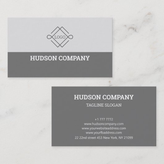Grijs en wit visitekaartje (Voorkant / Achterkant)