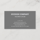 Grijs en wit visitekaartje (Achterkant)