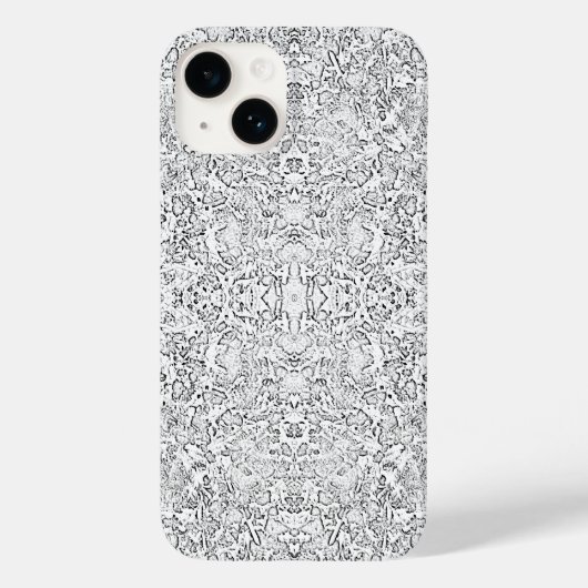 Grijs en wit vormen Patroon iPhone 14 Hoesje (Achterkant)