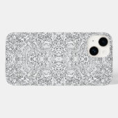 Grijs en wit vormen Patroon iPhone 14 Hoesje (Achterkant (horizontaal))