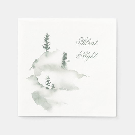 Grijs en wit Waterverf Papier servet (Voorkant)