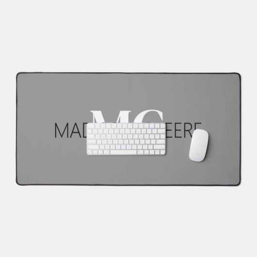 Grijs en Wit Zakelijk Professioneel Bureaumat (Keyboard & Muis)