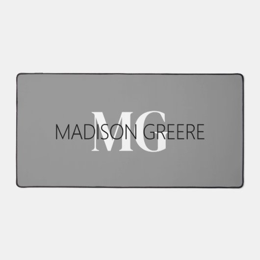 Grijs en Wit Zakelijk Professioneel Bureaumat (Voorkant)