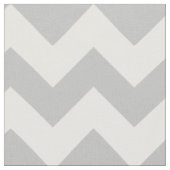 Grijs en wit Zigzag Chevron Pattern Stof (Close Up)