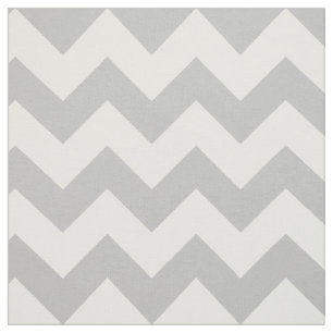 Grijs en wit Zigzag Chevron Pattern Stof