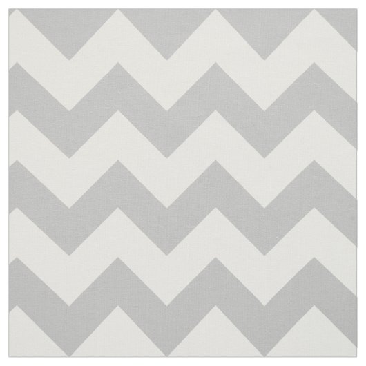 Grijs en wit Zigzag Chevron Pattern Stof (Swatch)