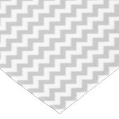 Grijs en wit Zigzag Chevron Pattern Tafelkleed (Gekanteld)