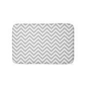 Grijs en wit Zigzag Stripes Chevron Pattern Badmat (Voorkant)