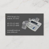 Grijs en witboek visitekaartje (Achterkant)