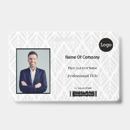 Grijs- en witfoto Identificatie ID Badge