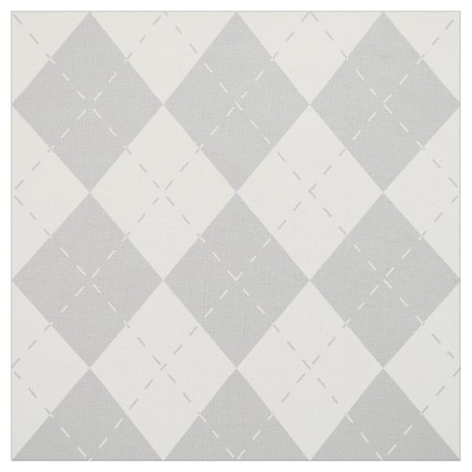 Grijs en Witte Argyle Stof (Swatch)